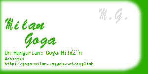 milan goga business card